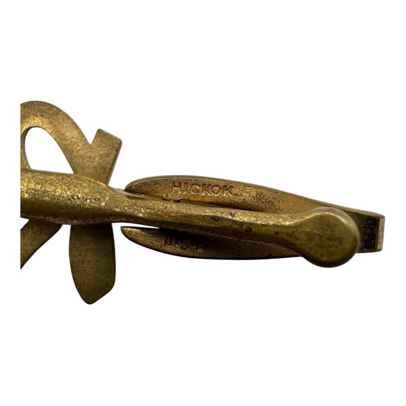 Vintage Hickok Gold-Tone Tie Clip with “R” Monogram – 3” Made‎ in USA - Picture 4 of 6